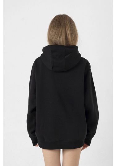 Dark The Beginning Siyah Kadın 3ip Kapşonlu Siyah