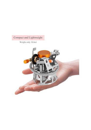 Yaozixa Taşra Faaliyetleri İçin Taşınabilir Gazlı Ocak - Paslanmaz Çelik, Katlanabilir, 300g Ağırlık, Outdoor Kamp Mangalı Çok Renkli