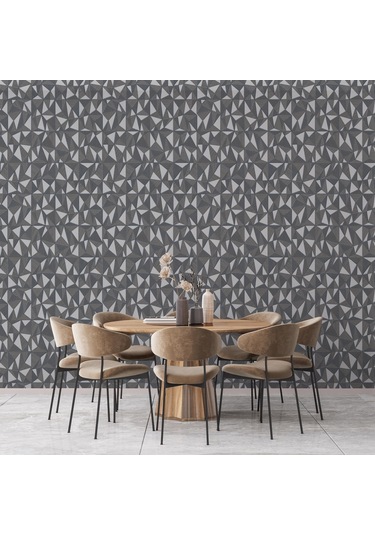 Adawall Omega 23204-5 Çizgili Modern Geometrik Desenli Düz Sade Duvar Kağıdı