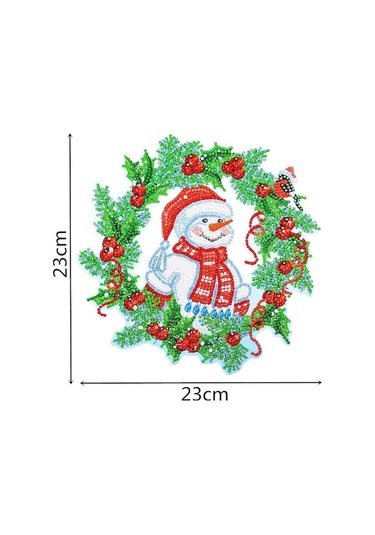 Fortunelane Noel Ayıracı El Yapımı Pırlanta Boyama Gölgesi 23x23cm - Dz646 Pırlanta Takımıyla Renkli Dekorasyon Çok Renkli