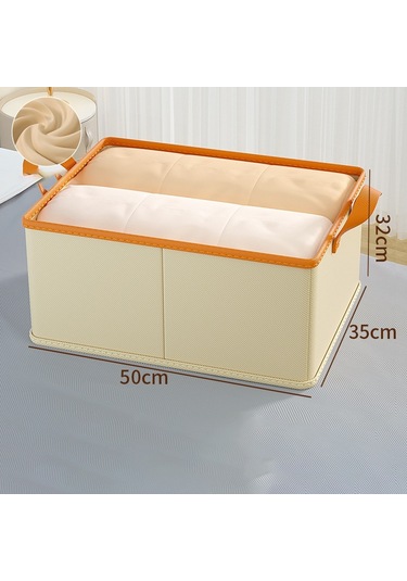 Cbtx Jjtz 50 X 35 X 32cm Bez Saklama Kutusu Katyonik Pp Kurulu Katlanır Dolap Organizatör - Bej