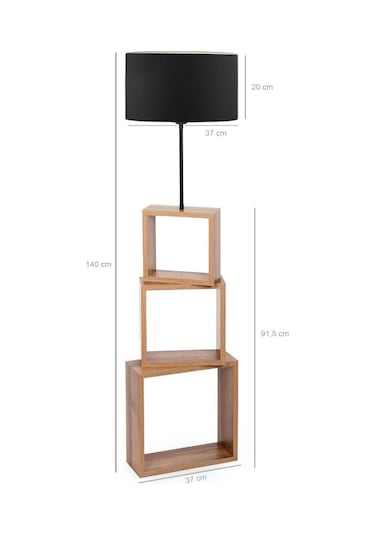 A&g Kare Hareketli Raflı Lambader Kumaş Başlık Çok Renkli