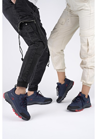 Muggo Kuzey Unisex Garantili Trekking Outdoor Sneaker Ayakkabı Lacivert- Lacivert