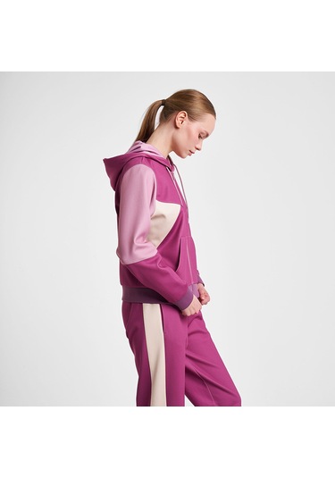 Lescon 25n-2131 Kadın Fermuarlı Kapüşonlu Sweatshirt Violet