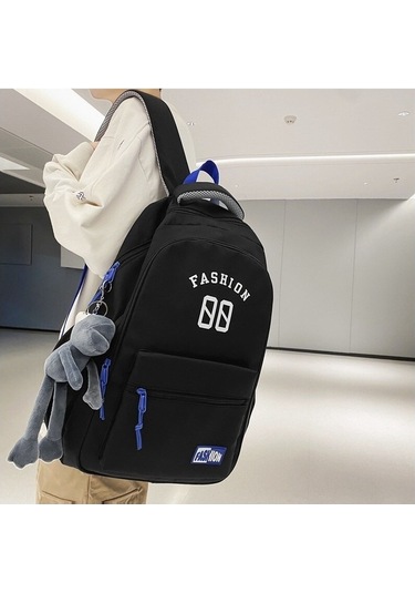 Gençlere Özel Şık Ve Dayanıklı Okul Çantası, Ergonomik Tasarım Siyah