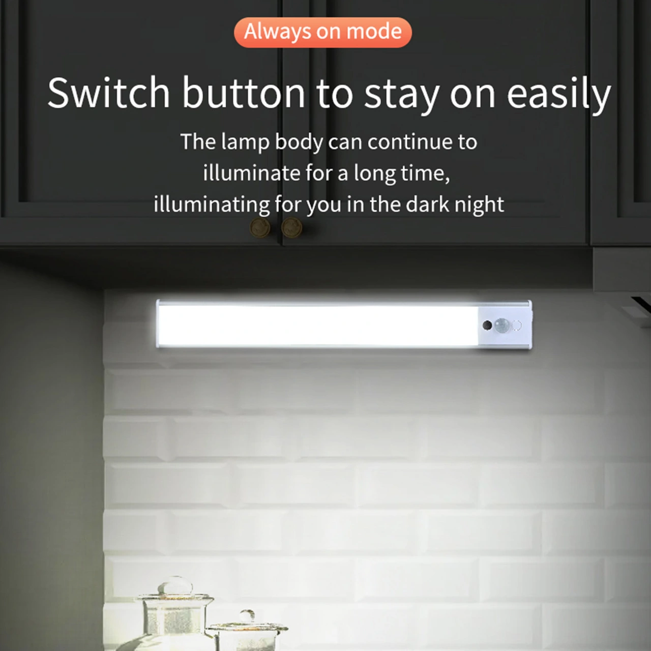 Folinda 20cm Gümüş Üç Renkli Ultra İnce Led Lamba - Vücut Ve El Tarama Sensörlü, Akıllı Otomatik Kapatma, Portatif Dolap/şarap Dolabı Aydınlatması Çok Renkli