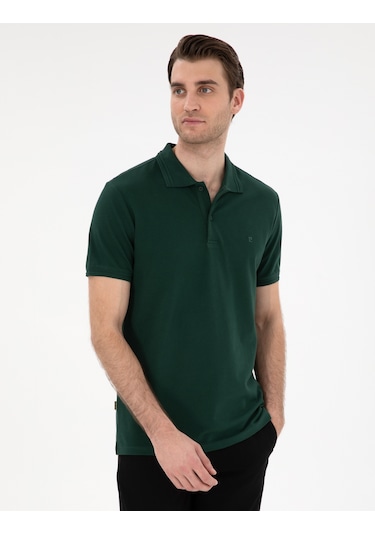 Pierre Cardin Erkek Koyu Yeşil Tişört Basic 50306448-vr079 Koyu Yeşil