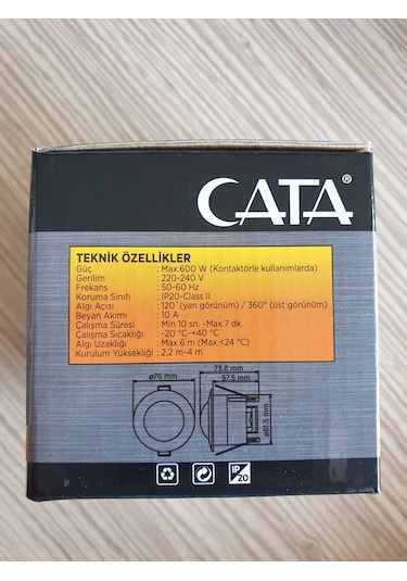 Cata CT-9242 Sıva Altı Hareket Sensörü