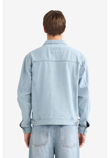 Defacto Regular Fit Düğmeli Jean Ceket F4741ax25aunm39 Mavi
