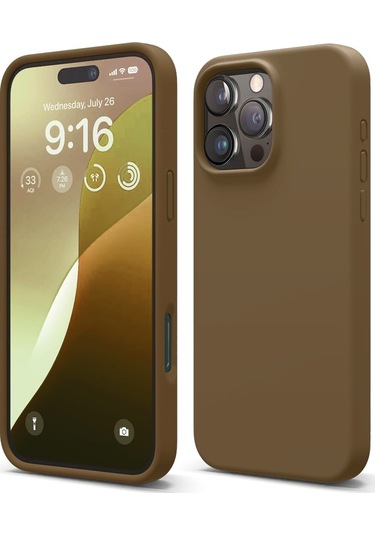 İphone Uyumlu 16 Pro Max Kılıf Nano Lansman Silikon Kapak Kahverengi