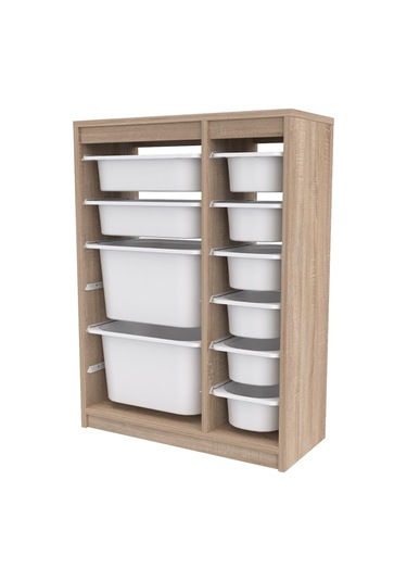 Cosmo Xs Çok Amaçlı 10 Sepetli Mutfak Banyo Kiler Dolabı Beyaz