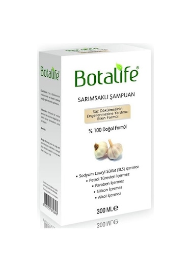 Botalife Parabensiz Sarımsaklı Şampuanı 300 ML