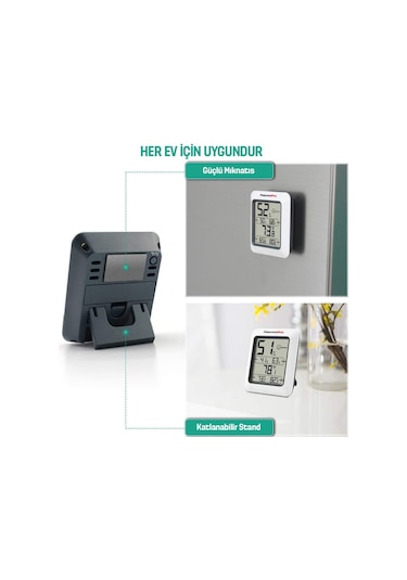 Thermopro Tp50 Termometre İç Mekan Dijital Sıcaklık Ve Nem Ölçer - 2 Adet