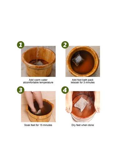 Qingmipy "20'lik Detoks Ayak Banyosu Poşeti - Zencefil, Safran Ve Pelin İle Kan Dolaşımını Artırır Ve Ödemi Azaltır"