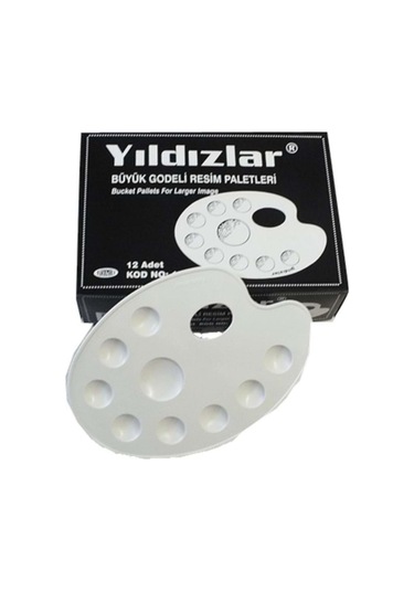 Yıldızlar Büyük Godeli Oval Resim Paleti