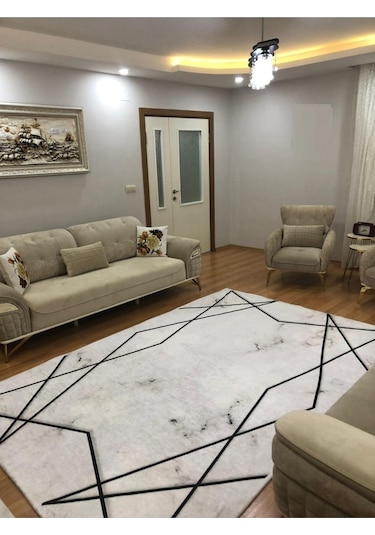 Kadife 4 M2 Ve 6 M2 Seçenekli Lastikli Halı Örtüsü Ort348