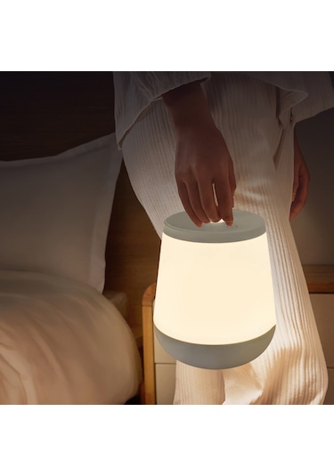 Maiyame 18 Led'li El Tutan Gece Lambası - Kumandalı Ve Dokunmatik Kontrol, 16 Renk, 4 Işık Modu, Usb-c Şarj, 1800mah Pil, Ev Ve Kamp Kullanıma Uygun Beyaz