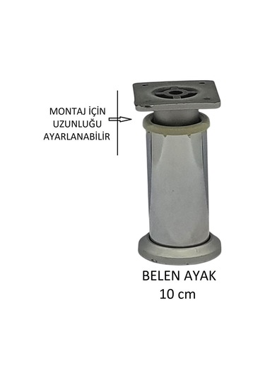 Belen Ayak 10cm Vidalar Dahil Krom Krom
