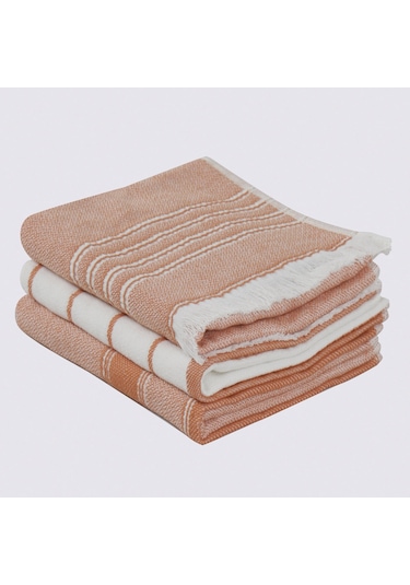 Ecocotton Elis Terra-krem 3 Parça Organik Mutfak Havlu Seti 40 X 60 Cm. Terra