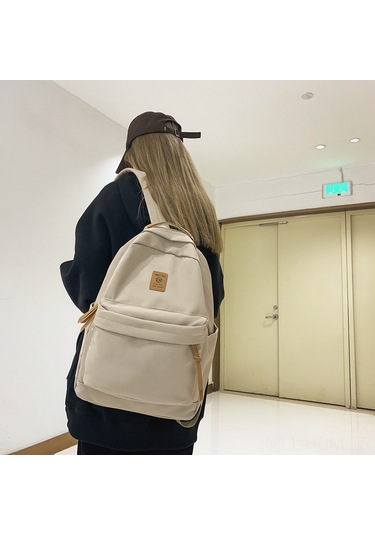 Suofeng Kadınlar İçin Minimalist Renkli Kanvas Çanta, Üniversite-ön Lisans Öğrencileri İçin Büyük Kapasiteli, Dayanıklı Ve Pratik Sırt Çantası - Beyaz Bej Suofeng Kadınlar İçin Minimalist Renkli Kanvas Çanta, Üniversite-ön Lisans Öğrencileri İçin Büyük Kapasiteli, Dayanıklı Ve Pratik Sırt Çantası - Beyaz Bej