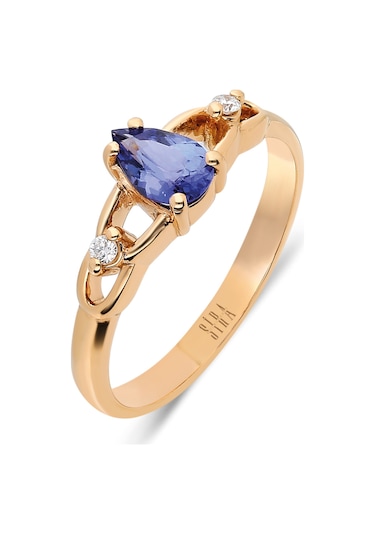 Siramücevherat Tanzanit Damla Yüzük - Rose