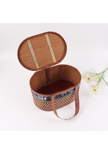 Homyl Katlanabilir Dokuma Gıda Saklama Sepeti Kahverengi