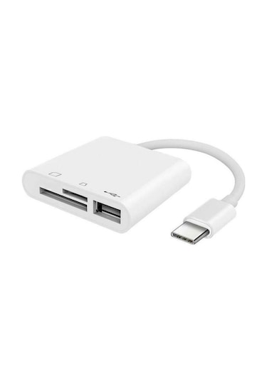 USB Type C To SD Micro SD TF Kart Okuyucu Usb 3 in 1 Çevirici