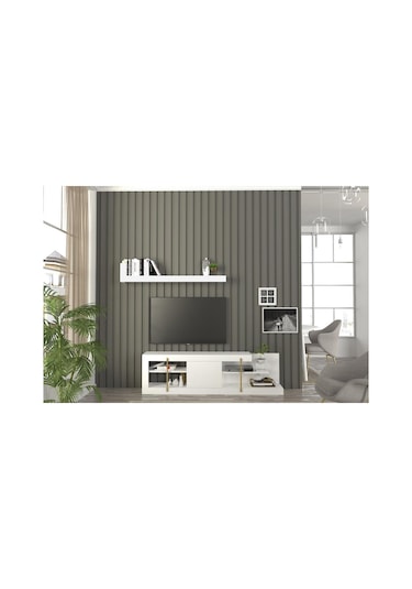 Dekorister Cascade Tv Ünitesi Beyaz