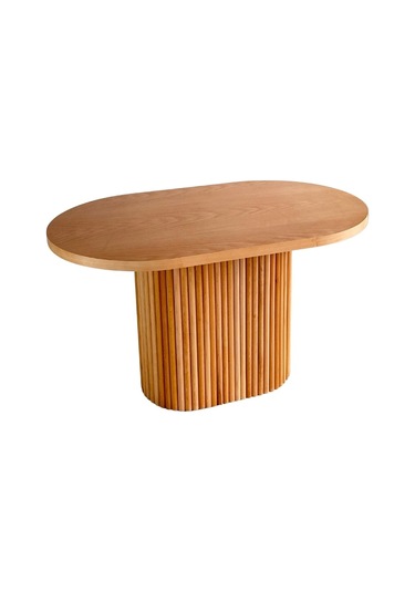 Manas İskandinav Natural Ahşap Masa Sandalye Takımı 90x130 Natural