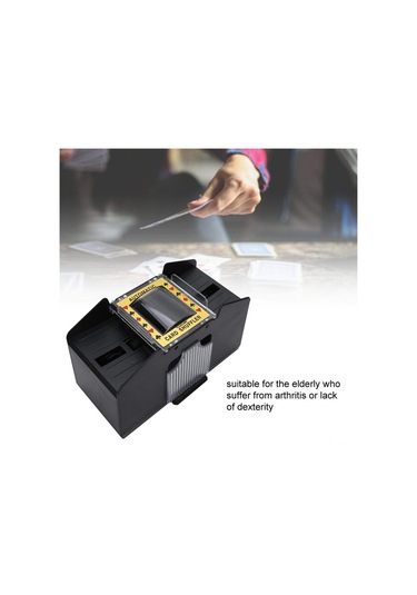 Lemestar Plastik Otomatik Kart Şartlayıcı - 1-6 Deste Destekli, Pil İle Çalışır 4 C Pil Gerekiyor , Hızlı Ve Pratik Oyun İçin