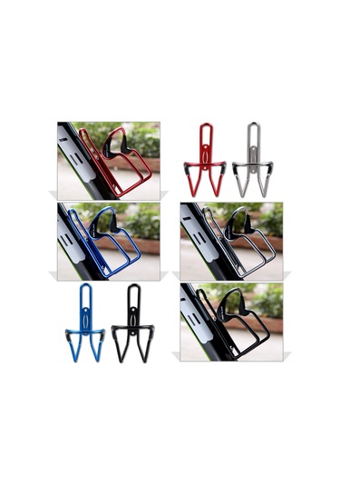 Xindoker Alüminyum Çelik Bisiklet Su Flaske Tutucu - Hafif, Dayanıklı, Kırmızı Rengi 87x154mm Siyah