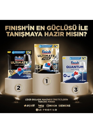 Finish Quantum Ultimate Bulaşık Makinesi Deterjanı 3 x 85 Tablet