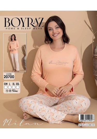 Kadın Milan Uzun Kol Pijama Takımı SOMON