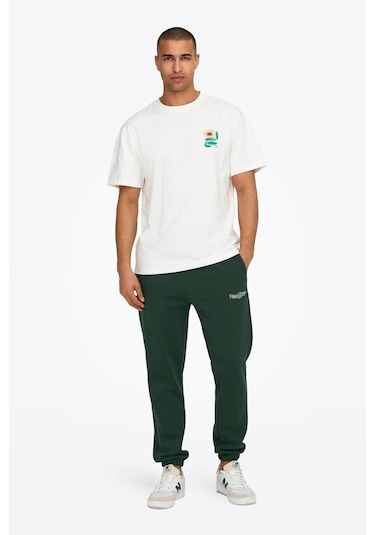 Only & Sons Onsriley Pamuklu Lastikli Paça Sweat Pants Yeşil Eşofman Altı - 22030142 Yeşil Only & Sons Onsriley Pamuklu Lastikli Paça Sweat Pants Yeşil Eşofman Altı - 22030142 Yeşil
