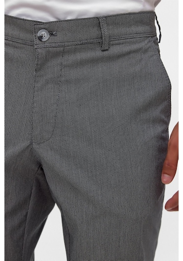 Süvari Siyah Regular Armürlü Pantolon