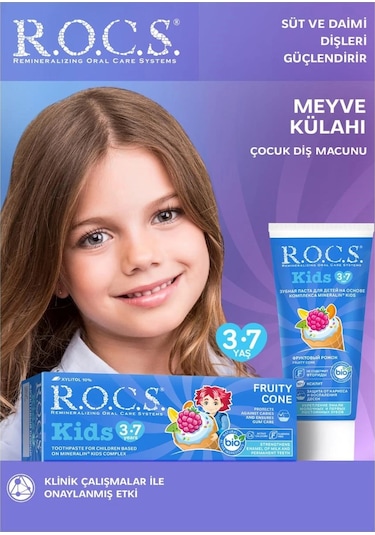 R.o.c.s. Kids 3-7 Yaş Meyve Külahı Diş Macunu 35ml