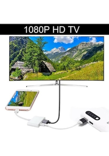 iphone Uyumlu 6 7 8 11 Xr Lightning To Hdmı Çevirici Dönüştürücü Adaptör (537801014)