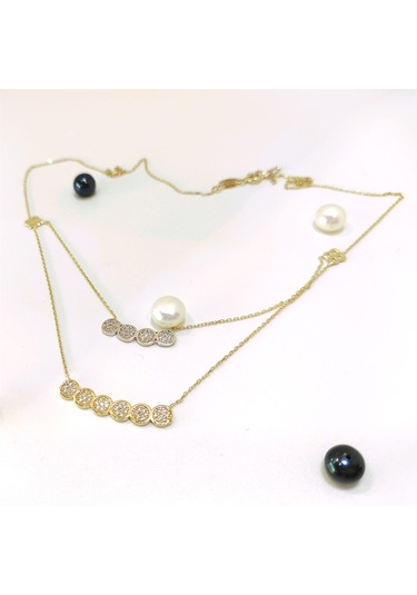 Altın Ürünler İkili Kolye 14 Ayar