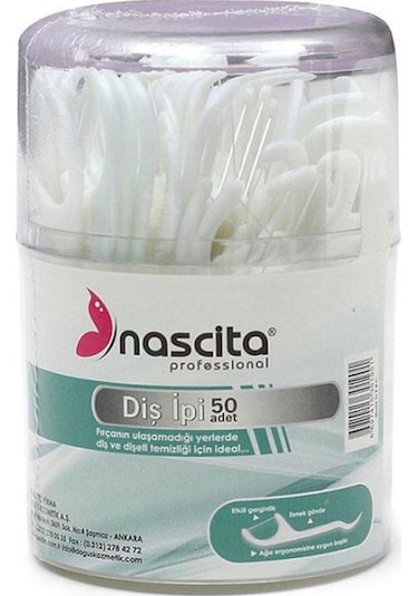 Nascita Kürdanlı Diş İpi Silindir Kutu 50'li