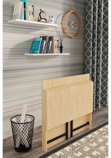 Frezya Katlanır Portatif Çalışma Masası Safir Meşe