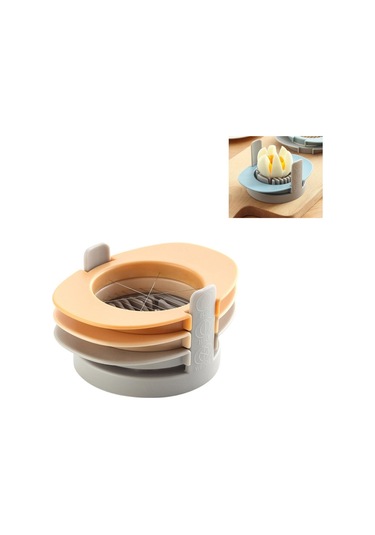 3 Arada 1 Çok Fonksiyonlu Yumurta Kesici Yarı Kesilmiş Yumurta Aleti Mavi Turuncu , Boyut:turuncu Turuncu