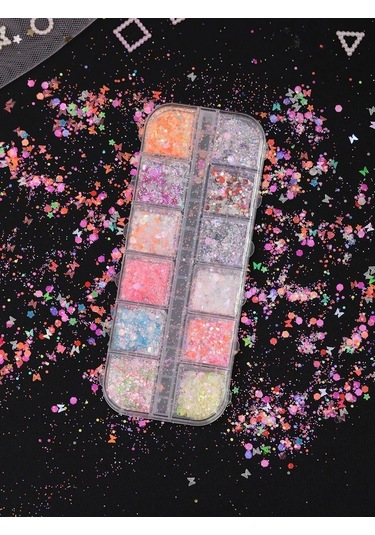 Karanlıkta Parlayan Floresan Tırnak Süsleme Folyo Pulları Kelebekler Yıldızlar Nail Art