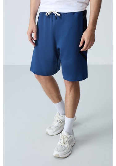 Tommy Life Parlament Pamuklu Kalın Yumuşak Dokulu Standart Fit Basic Erkek Şort - 81281 Mavi