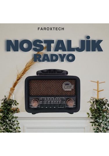 Nostaljik Radyo Fm - Mp3 - Bluetooth - Aux Telefona Bağlanabilir