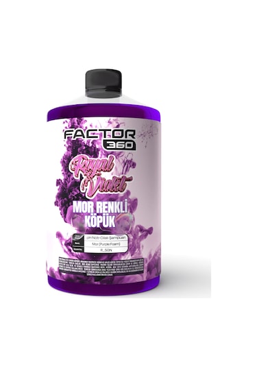 Factor360 Royal Violet Mor Renkli Oto Yıkama Köpüğü Oto Şampuan 1 L