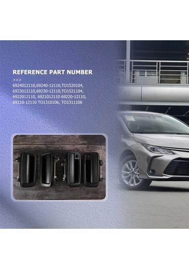 Besthome1 Toyota Corolla Için Dış Dış Kapı Kolu 4 Adet Ön Solda Sağda 1988-1992 69210-12110 69220