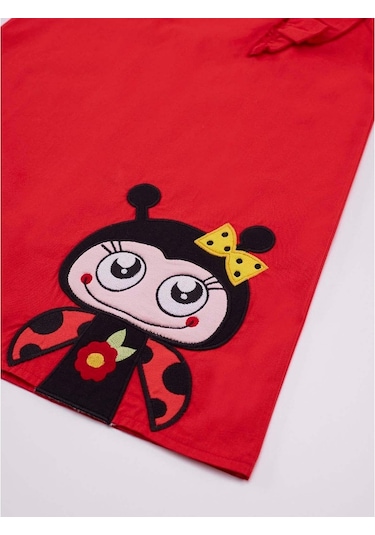 Denokids Fırfırlı Uç Uç Elbise Kırmızı