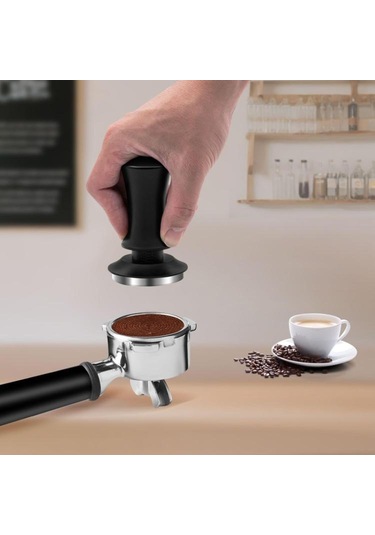 Yatay Sabit Basınçlı Kahve Öğütücü Germe Tozu Pres Çekiç 51mm , Size:black Flat Bottom Diğer