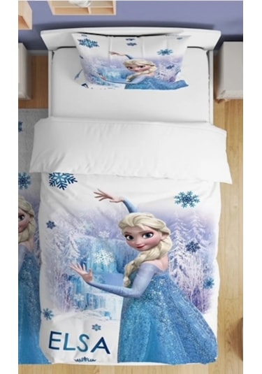 Elsa Dijital Baskı Tek Kişilik Nevresim Takımı