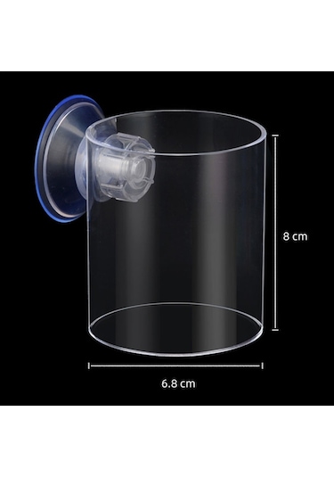 Sones Akrilik Şeffaf Besleme Halkası Balık Tankı Besleyici Yüzer Sabit Balık Besleyici, Özellikler: Büyük Silindir
